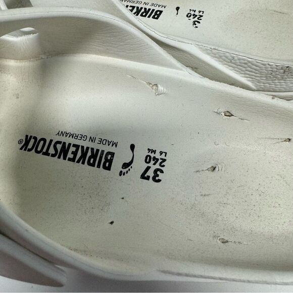 Birkenstock Arizona Essentials White Sandals Size 37 - Picture 7 of 8